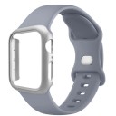 Étui pour montre + bracelet en silicone pour Apple Watch Series 10 42 mm Ensemble de protection super résistant, étui robuste et bracelet flexible modèles compatibles 9