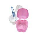 Étui pour prothèses dentaires avec couvercle 8,5 x 8 x 6,5 cm en plastique coloré pour le stockage des prothèses et des appareils orthodontiques à la maison et en voyage 9