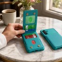 Étui pour Samsung Galaxy S24+ avec support rabattable pour cartes de crédit en simili cuir Étui portefeuille Coque de téléphone avec poche 2