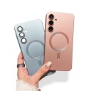 Étui pour Samsung Galaxy S24 Coque magnétique avec anneau Cadres surélevés pour l'appareil photo En TPU (polyuréthane thermoplastique) Étui de téléphone 19