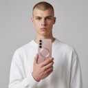 Étui pour Samsung Galaxy S24 Coque magnétique avec anneau Cadres surélevés pour l'appareil photo En TPU (polyuréthane thermoplastique) Étui de téléphone 4