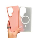 Étui pour Samsung Galaxy S25 avec anneau magnétique pour chargement sans fil Couverture contrastée en deux parties Couverture de téléphone S25 16