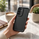 Étui pour Samsung Galaxy S25 avec protection de l'appareil photo et bords renforcés en silicone Coque souple pour téléphone pour un usage 6