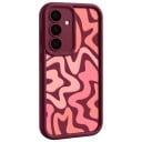 Étui pour Samsung Galaxy S26+ Motif rayé Bords renforcés et découpe pour appareil photo Matériau silicone Coque de protection 4