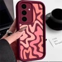 Étui pour Samsung Galaxy S26 Motif rayé Bords renforcés et découpe pour l'appareil photo Matériau silicone Coque de protection 5