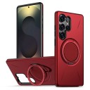 Étui Samsung Galaxy S26 Support intégré avec rotation à 360 degrés Support de chargement sans fil Carbone Polycarbonate et TPU Étui de protection 4