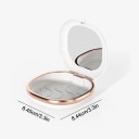 Etui til tandrettere med spejl 8,5 x 8 x 4,4 cm plast ABS hvid med farvet stribe til opbevaring af aligners og tandproteser 4