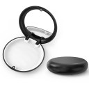 Etui til tandrettere og tandproteser med spejl 9 x 9 x 2 cm plastik sort med farvet indvendig til opbevaring af aligners 3