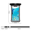 Étui transparent étanche pour téléphone mobile Sac de natation sous-marin Sac scellé Commande latérale Sangle ultra légère Housse HD 6