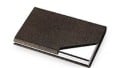 Etui voor kaarten en visitekaartjes van metaal en kunstleer met een gestructureerd oppervlak Glanzende metalen hoek Afmeting 9,6 x 6,5 cm 3