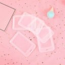 Étuis de voyage transparents pour documents et cartes 2 pcs Coque en plastique rigide avec cadre mat et ouverture pour cordon Dimensions 11 x 7 cm 3