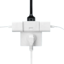 EU Plug Adapter 180° Rotating 2500W 110–250V 10A Travel Adapter 3 Inputs 2-Pin European Socket 7