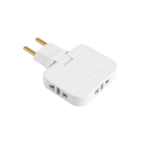 EU-rejseadapter 3-i-1 foldbar stikkontakt reducer 4,8 mm 10A 250V 2-benet stik 18 x 4,0 mm strømadapter 5