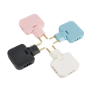 EU-rejseadapter 3-i-1 foldbar stikkontakt reducer 4,8 mm 10A 250V 2-benet stik 18 x 4,0 mm strømadapter 2