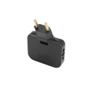 EU-rejseadapter 3-i-1 foldbar stikkontakt reducer 4,8 mm 10A 250V 2-benet stik 18 x 4,0 mm strømadapter 3