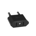 EU-rejseadapter 6A 125V/250V 2-benet stik type C flammehæmmende AC-stikkontakt 18 x 4,0 mm EU-stikadapter 3