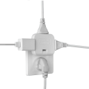 EU-stekkeradapter AC-stopcontact 180° draaibaar 2500W 110–250V 10A 2x USB 2.4A Reisadapter 3 ingangen 2-pins Europees stopcontact 3