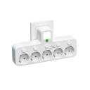 EU-stikadapter 5AC 5 stikkontakter 2500W 10A trådløs natlampe tænd/sluk-knap med indikatorlampe elektrisk kontorstikkontakt 110-250V 1