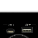 EU-stikkontakt med USB C- og USB A-porte Blå LED-indikator 16A-adapter Vægstikkontakt 5V 2100mA Universal EU AC-stik 86x86 mm 4
