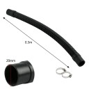 Εύκαμπτος σωλήνας για ενυδρείο 20 mm x 0,3 m είσοδος και έξοδος σωλήνας νερού με σφιγκτήρες σωλήνα μαύρος για φιλτράρισμα και αντλία 4
