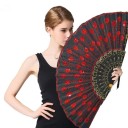 Éventail avec motif de plumes de paon 1