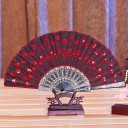 Éventail avec motif de plumes de paon 3