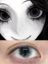 Éves színes kontaktlencsék -4.50 dioptriával anime stílusú kontrasztos mintázatú dekoratív lencsék cosplayhoz és szemstylizáláshoz 4