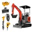 Excavator pe șenile 1,8 t VTW-18 Excavator hidraulic pe șenile de 1,8 tone cu accesorii Miniexcavator pe șenile 3