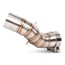 Exhaust Adapter for Kawasaki Z900 Motorcycle 2017–2021 Type A Connecting Pipe 51 mm Centre Section Silver with Springs and Clamp 3