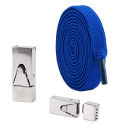 Extended Flat Lacing without Tying 100 cm Width 0.8 cm Thickness 0.2 cm Elastic Laces with Push Lock For Children and Adults 6