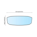 Extended Rear View Mirror 244 × 90 mm Auxiliary Interior Mirror with Curved Surface 1300R Wider Field of View and Better Overview of Events Behind the Vehicle 3