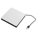 Externe CD/DVD-Laufwerk 13,8 x 14,2 x 1,8 cm USB 3.0 Slot für SD- und TF-Karten Plug and Play Brenner mit externem Netzteil 20 cm Kabel 6