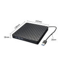 Externe CD/DVD-Laufwerk 13,8 x 14,2 x 1,8 cm USB 3.0 Slot für SD- und TF-Karten Plug and Play Brenner mit externem Netzteil 20 cm Kabel 2