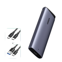 Externí box na M.2 SSD disk UGREEN CM767 USB 3.2 Gen2 10 Gbps NVMe i SATA Kabely USB-C i USB-A Bez disku Šedý pro notebook i mobil 1