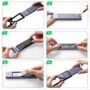 Externí box na M.2 SSD disk UGREEN CM767 USB 3.2 Gen2 10 Gbps NVMe i SATA Kabely USB-C i USB-A Bez disku Šedý pro notebook i mobil 2