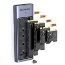 Externí box na M.2 SSD disk UGREEN CM767 USB 3.2 Gen2 10 Gbps NVMe i SATA Kabely USB-C i USB-A Bez disku Šedý pro notebook i mobil 3