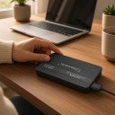 Externí HDD 1 TB s rozhraním USB 3.0 a diskem 2,5" SATA v tenkém pouzdře s broušeným povrchem pro PC i notebook a konzoli a televizi 4