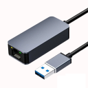 Externý USB na RJ45 sieťový prevodník 2500Mbps USB 3.0 Ethernet adaptér LAN karta šedé prevedenie pre notebook PC Mac 2