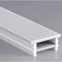 Extra breiter Silikon-LED-Profil 18 x 10 mm Rand 23,6 mm Länge 1 m Flexibel Mit Diffusor Weiß Einbau in Nut Für LED-Streifen Ohne Streifen 1