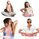 Extra lange thermofles 76 x 11 cm 2000 ml Rubberen thermische isolatiewaak Afneembare hoes Verwarmingskussen voor taille, rug en nek 3