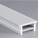 Extra široký silikonový LED profil 18 x 10 mm Lem 23,6 mm Délka 1 m Ohebný S difuzorem Bílý Zápustný do drážky Pro LED pásek Bez pásku 1