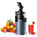 Extractor de jugo lento BioloMix SJ-017 200 W con abertura de llenado de 78 mm Extracción en frío de tornillo Gris oscuro Para toda la fruta y verdura 6