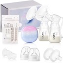 Extractor de leche eléctrico portátil 4 modos 9 niveles pantalla LED batería 2200 mAh recargable para lactancia 2