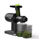 Extractor de suc lent horizontal BioloMix Presare la rece cu funcție de revers și funcționare silențioasă Negru Pentru fructe și legume cu frunze 2
