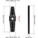 Extractor de tornillos para tuberías de 1/2" a 3/4", herramienta para extraer tornillos rotos, reparación de roscas de acero al carbono 2