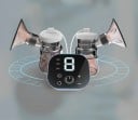 Extractor eléctrico doble de leche materna con almohadilla de masaje Programas y velocidades de succión Control táctil Biberones de 150 ml Carga 4