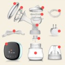 Extrator elétrico de leite materno com inserção de massagem e visor Extração diretamente para o biberão Alimentação via USB Material PP 5