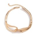 Extravagante dames choker met een diameter van 11 cm en een verstelbare ketting van 7 cm, ketting met onregelmatige schakels voor een unieke 1