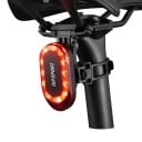 Έξυπνο ραντάρ οπίσθιο φως ποδηλάτου iGPSPORT SR mini 7 φωτεινών λειτουργιών 2 x 3,6 x 7,7 εκ. Αδιάβροχο IPX7 Μαύρο με κόκκινες LED 3