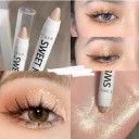 Eyeliner Mate Sombra de Olhos Brilhante Lápis Iluminador para Olhos 5